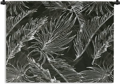 Wandkleed - Wanddoek - Palmblad - Tropisch - Design - Hawaii - 60x45 cm - Wandtapijt