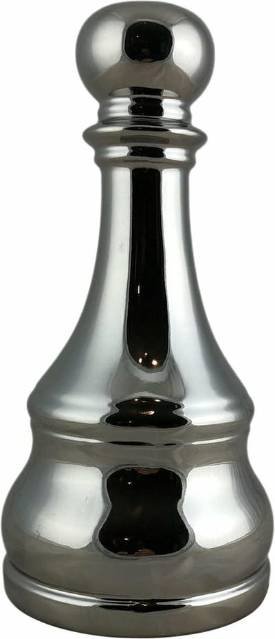 Deurstopper Deurstop Keramiek Zilver 26 cm - Pionvorm - 600 gram
