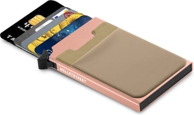 Walletstreet Uitschuifbare Pasjeshouder CB2 Plus collection-Walletstreet Aluminium Creditcardholder/Creditcardhouder Card Protector Anti-Skim/ RFID Card Protector 7 Pasjes – Goud/Gold