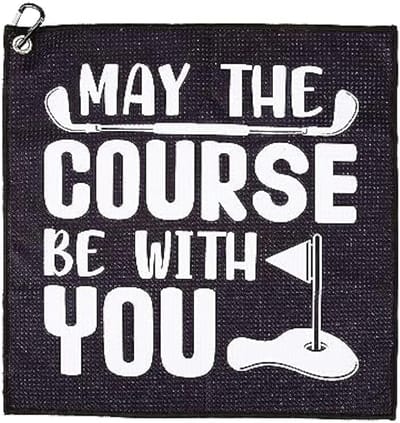 Grappige Golf Handdoek voor Mannen, Perfecte Golf Cadeaus voor Echtgenoot, Vriend en Vader, Golfaccessoires met Clip, Gepersonaliseerde Golfbal en Nieuwe Golf Handdoeken voor Golf Tassen