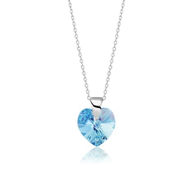 Montebello Ketting Aella KHZ445 - Swarovski Hart - 925 Zilver Gerhod. - Ø10mm - 40cm