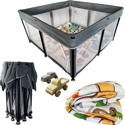 Grondbox Baby Inklapbaar Baby box Kinderbox Deken 125x125x66cm5kg