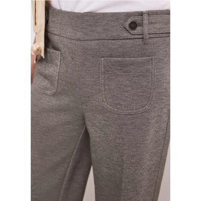 Wide Legs broek met knoopdetails