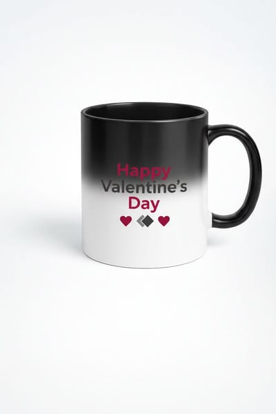 Magische Valentijnsdag Mok | Warmtegevoelig 'Happy Valentine's Day' Cadeau met Hartjes