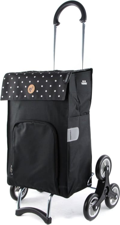 Andersen SHOPPER MANUFAKTUR Boodschappentrolley Treppensteiger Scala Shopper Malit 45L Black Zwart Veelkleurig 106cm