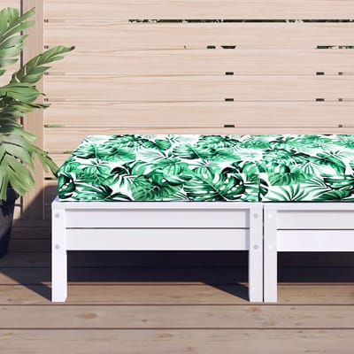 vidaXL - Palletkussen - bladpatroon - 60x60x9,5 - cm - oxford - stof