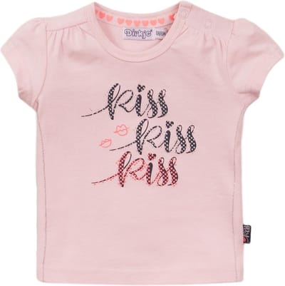 Dirkje - T shirt meisjes KISS - pink - maat 68