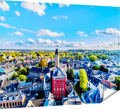 Gards Tuinposter Maastricht Stad met Huizen - 160x120 cm - Tuindoek - Tuindecoratie - Wanddecoratie buiten - Tuinschilderij