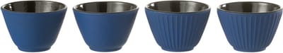J-Line theemok - metaal - donkerblauw - 2 dozen van 2 stuks