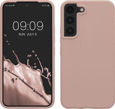 kwmobile telefoonhoesje geschikt voor Samsung Galaxy S22 - Hoesje met siliconen coating - Smartphone case in mat oudroze