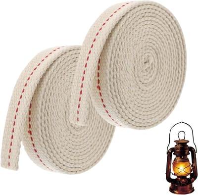 Olielamp Lont - Katoenen lont rol - Verlichting maken - Hoog absorptievermogen - 22 cm x 200 cm - Wit