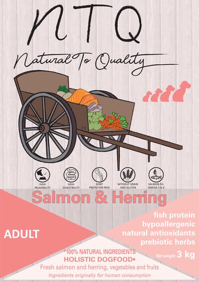Natural To Quality met zalm en haring 3 kg