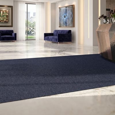 Floordirekt Vuilvangmat Hong Kong - Veelzijdig Inzetbaar - Antislip - Blauw - 67 x 100 cm - Stevig & Onderhoudsvriendelijk voor Binnen & Entree