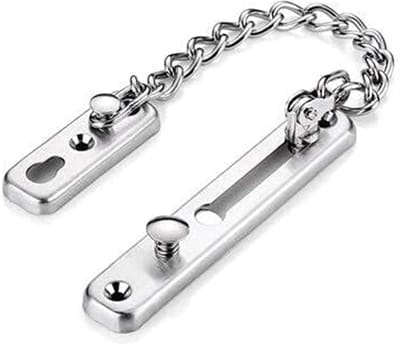 Metalen Deurketting - Veiligheidsketting Deur - Extra Beveiliging Thuis - Roestvrij Staal - One Size - Zilver