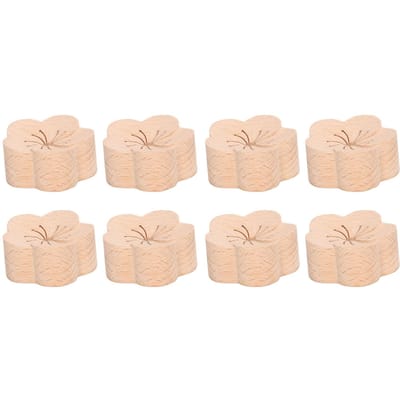 8 Stuks Essentiële Olie Auto Diffuser Pruimenbloem Vorm Natuurlijk Klein Compact Beukenhout Aroma Auto beige
