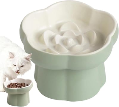 Katten Slow Feeder - Interactieve Puzzelbak - Gezond Eten Bevorderen - Keramisch Duurzaam Ontwerp