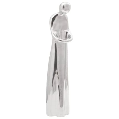 vidaXL - Sculptuur - zilver - 10 - x - 16 - x - 49 - cm - Aluminium