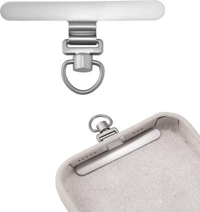 Dailygoods- Telefoonpatch Ultradun - Roestvrij Staal - 360° Draaibaar - Mobiele Telefoonband - Telefoontetherlip - Afmetingen 4,8 x 2,8 cm - Telefoontether