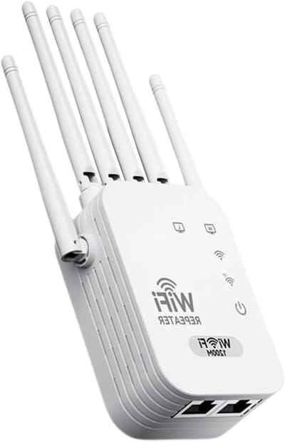 Wifi Versterker - Signaal Booster - Verbeter Bereik - 1115 vierkante meter dekking - 1200 Mbps - Wit