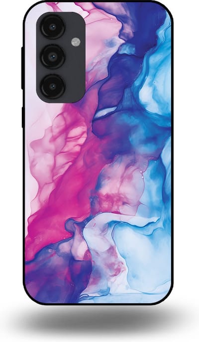 Smartphonica Telefoonhoesje Geschikt voor Samsung Galaxy A54 5G met Roze Blauw Marmer Opdruk - TPU Backcover Case Rose Blue Marble Design geschikt voor Samsung Galaxy A54 5G