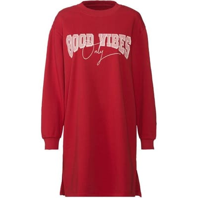 ESMARA Dames sweatjurk (Rood, XS (32/34))