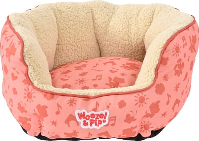 Woezel & Pip slaapmand rond roze 50cm