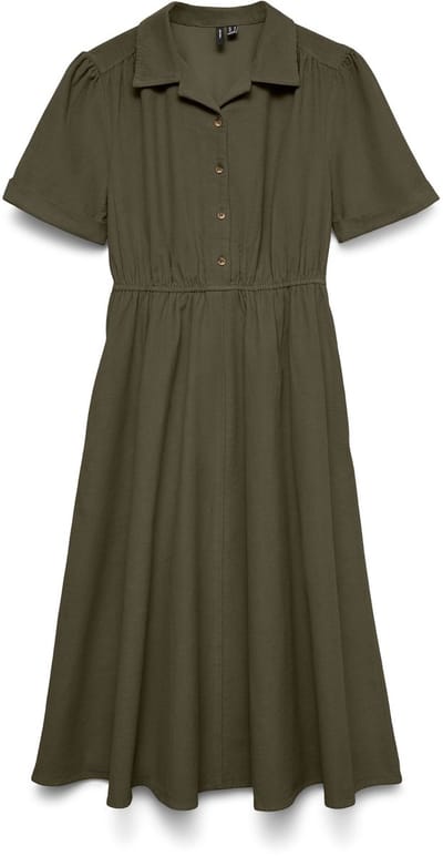 VERO MODA - VMRAY SS CALF CORDUROY DRESS WVN EXP - Dames - Mini jurken