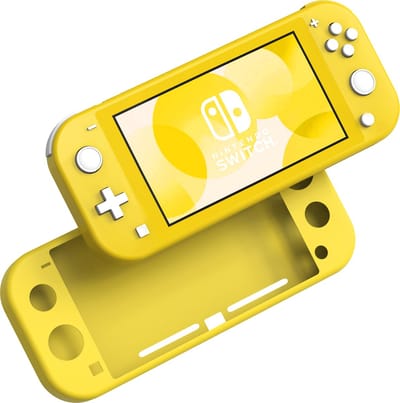 Gele kleur siliconen hoes voor Nintendo Switch lite - Anti-kras, anti-schok en antislip beschermhoes