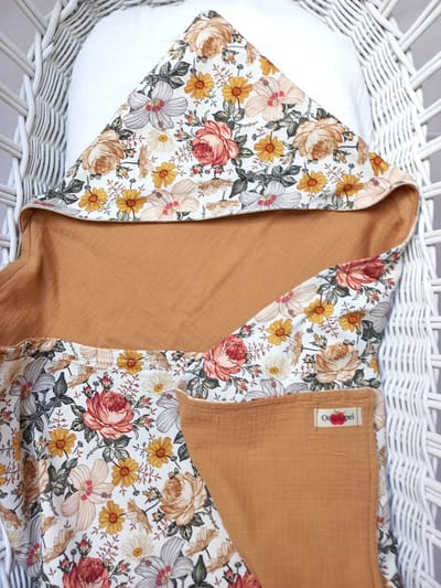 Oogappel Zomertuin Jersey en Cottonsoft Wikkeldeken Wikkeldoek Omslagdoek Baby 75x75 cm Multicolour