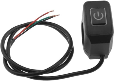 Store_8 - Stuurknop Motorfiets - 12V Schakelaar - Waterdicht - Witte LED Indicator - Geschikt voor 22mm Stuur - Duurzaam ABS