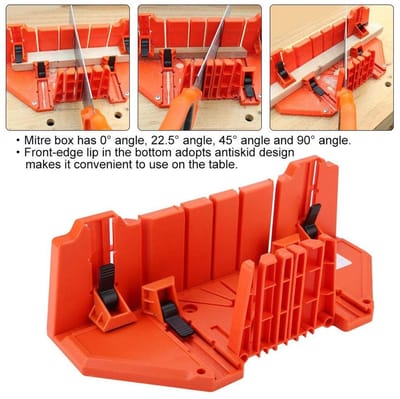 Dailygoods- Verstekbox - Hoogwaardig ABS-kunststof - Antislip ontwerp - 0°/22,5°/45°/90° hoeken - Nauwkeurig zagen - Geschikt voor architectonisch werk - Zaagbox