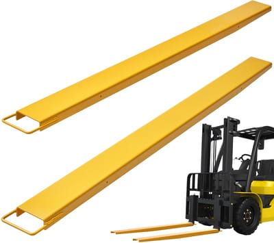 VEVOR Set van 2 Vorkverlengingen Tandverlenging van 2130 mm Laadvermogen van 1,815 Ton Vorktanden Q235 Koolstofstaal Eendelig Ontwerp Palletvorkverlenging Compatibel met Vorken van 127 mm