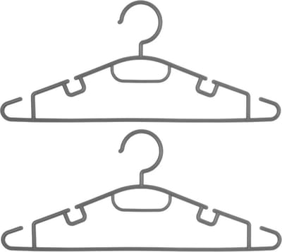 Five Kledinghangers - 20x - grijs - kunststof - 40 x 18 cm - kleerhangers