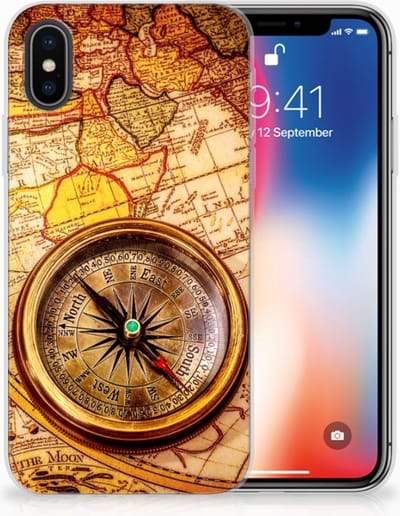 Apple iPhone X | Xs Siliconen Back Cover Kompas