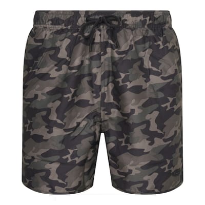 Pierre Cardin - Heren Zwembroeken Camo Swim Short - Groen - Maat M
