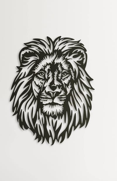 Wanddecoratie dieren | Leeuw - M (31x40cm)