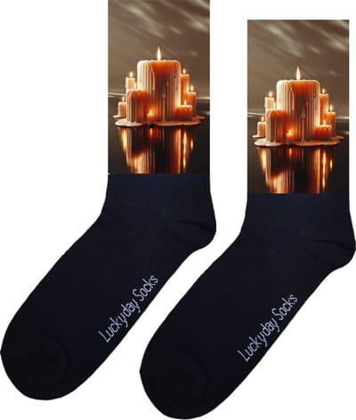 Kaarsen - Opkikker - Grappige sokken - Valentijns cadeau - Verjaardag cadeau - Sinterklaas cadeau - Grappige sokken - Leuke sokken - Vrolijke sokken - Kerst Sokken - Vaderdag - Moederdag - Kerstcadeau - Allerheiligen - Socks die Happy maken - 37-44