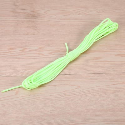 Corde de parapluie d'extérieur 550 Lumins 25 pieds Corde de parachute ultra résistante à 9 brins pour le camping beige