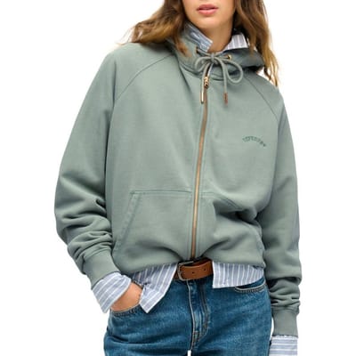 Kapuzensweatshirt met rits, raglanmouwen voor dames Superdry Logo Essential