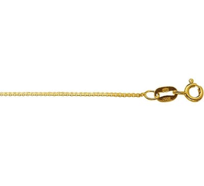 YO&NO - Ketting - Goud - Venetiaans -  0,8 mm -  41 - 43 - 45 cm - 585 goud