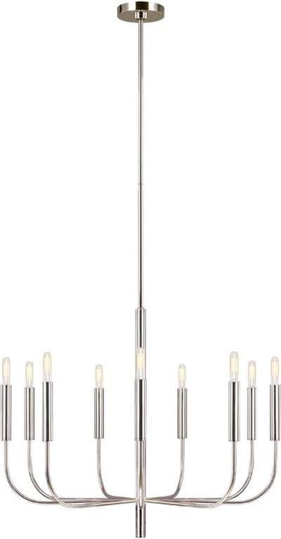 Feiss LED Kroonluchter | 9X E14 Max 60W | Dimbaar | Polished Nickel