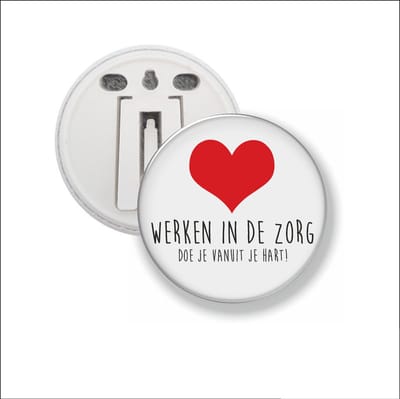 Button Met Clip 58 MM - Werken In De Zorg
