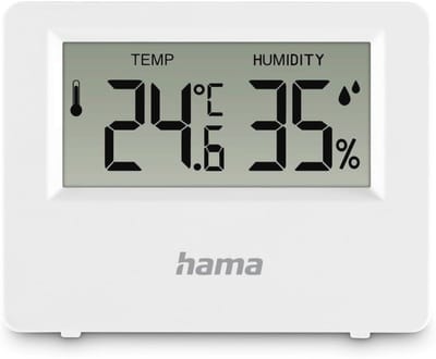 Digitaal Thermometer Hygrometer voor Binnen en Buiten - Wit