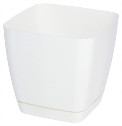 Toscana Pot Wit 150mm met Schotel - Vorm-Plastic