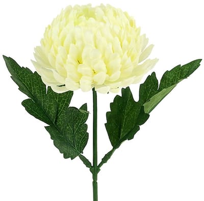 Chrysanthemum Crème Kunstbloem Ø7cm 18cm 4 stuks, 4 Stück
