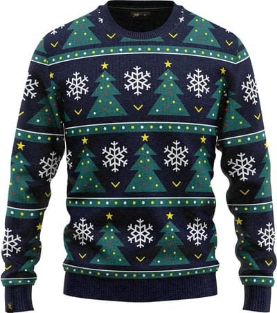 JAP Christmas Foute Kersttrui - Christmas tree - Kerstcadeau volwassenen - Dames en heren - Kerst - S - Donker blauw