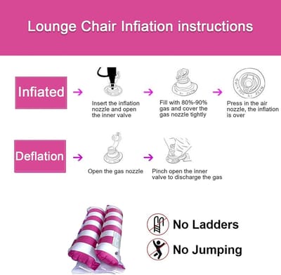 SnelShoppen - Inflatable Air Bed Water Hammock 4-in-1 Lounge Chair voor Zwembad, Ergonomisch, Duurzaam PVC, Sneldrogend, Geschikt voor Volwassenen en