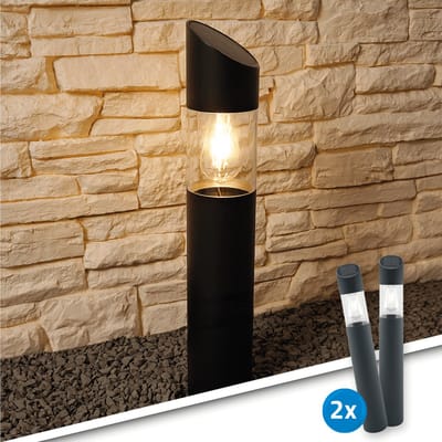 Solar tuinverlichting - Staande lamp Ivar - Set van 2 stuks - Padverlichting - Buitenlampen op zonne-energie