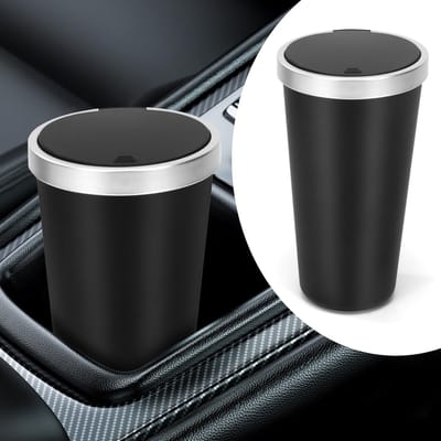 Dailygoods- Prullenbak Waterdicht - Draagbare Mini-Vuilnisemmer - Geurremmend - Voor Auto/Huis/Keuken/Kantoor - Duurzaam Kunststof - Klein Formaat