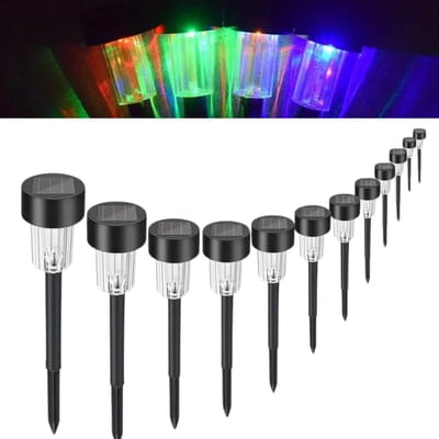Nivard Tuinverlichting - Tuinlampen - Buitenverlichting - Tuin Verlichting - Led Lamp - Licht - Op Zonneenergie - Solar - Warm Licht - 12 stuks